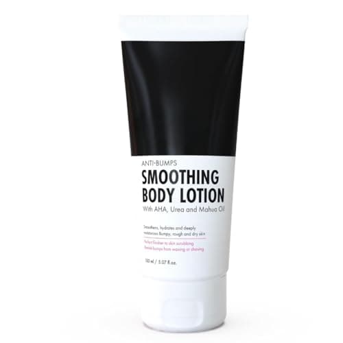 Image of Smoothing Body Lotion for Dry, Rough & Bumpy skin | With AHA, Mahua Oil & Urea | Moisturizes, Hydrates & Treats Keratosis Pilaris,Strawberry Skin in Men & Women | 150 ml