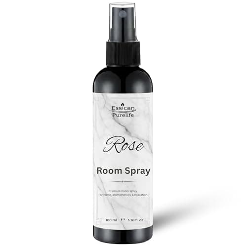 Image of Essican Purelife Rose Room Spray Air Freshener Spray for Home, 100ml Home Fragrance Luxury Bathroom Air Freshener Sprays Odour Neutraliser, Mist Office & Room Fragrance Sprays