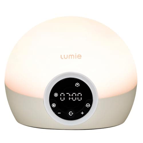 Image of Lumie Bodyclock Spark 100 - Wake-up Light Alarm Clock with Sleep Sunset, white/off-white