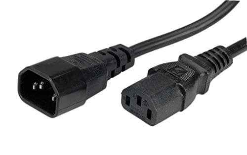 Image of ROLINE power cable with IEC320 C14 connector / C 13 connector Black 3 m