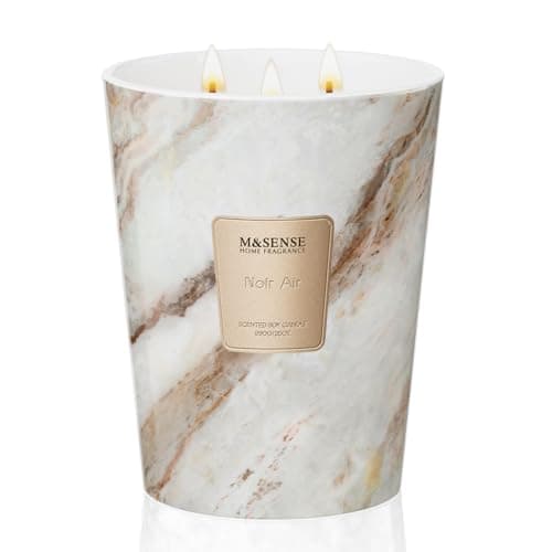 Image of M&SENSE Scented Candles Gifts for Women 990g Noir Air 3-Wick Natural Soy Wax Large Candles 150H Long Burning Aromatherapy Candles Gift for Men, Perfect Halloween Christmas Wedding Gifts
