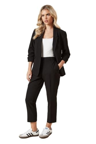 Image of Dorothy Perkins Petite Ankle Grazer Trouser, 10, Black