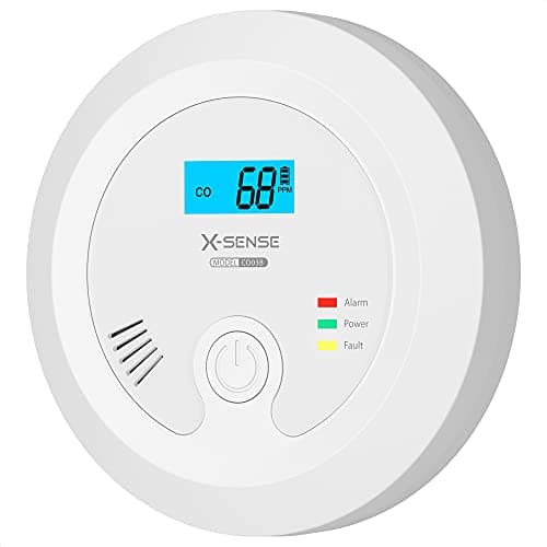 Image of X-Sense 10-Year Product Life Carbon Monoxide Alarm Detector, Replaceable Battery-Operated CO Alarm Detector with Digital Display, CO03B
