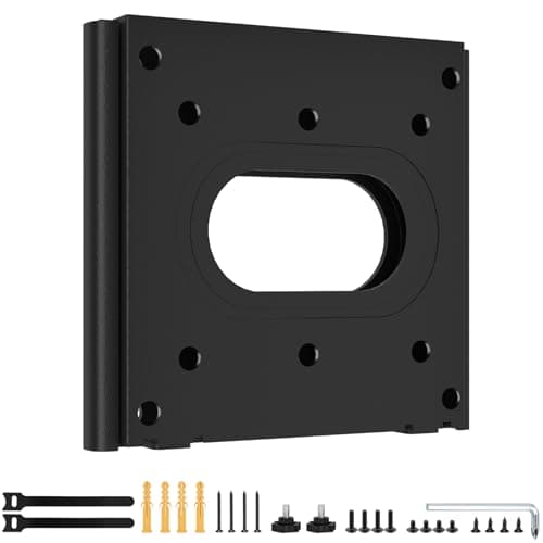 Image of Varghesyla Mini PC Mount Bracket for HP Desktop Mini PC, Black, Stainless Steel & Alloy Steel Frame, Wall Mount & Monitor Under Desk Mount
