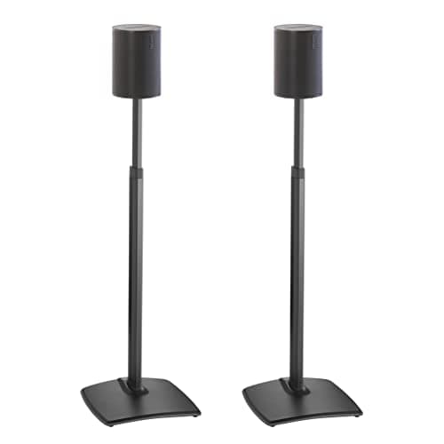 Image of Sanus Height-Adjustable Speaker Stands for Sonos Era 100™ (Pair) Black WSSE1A2-B2