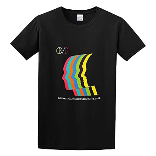 Image of shuiyou Orchestral Manoeuvres in The Dark Electronic Graphic Tee Unisex 100% Cotton Short-Sleeve T-Shirts Black L