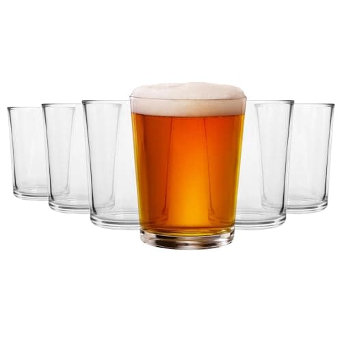 Image of Argon Tableware Islington Pint Beer Glasses 568ml (20oz) – Pack of 6, Toughened Stackable Bar Glasses, Dishwasher Safe, Durable Pint Glasses for Lagers, Ales & Ciders