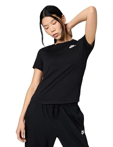 Image of NIKE Women's W NSW TEE Club T-Shirt, Black, M