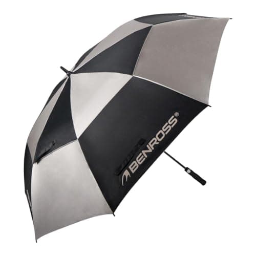 Image of BENROSS Auto Full UV Golf Umbrella 72 Inch Double Canopy – Extra Large Windproof Coverage, Automatic Open, UV Protection, Foam Handle
