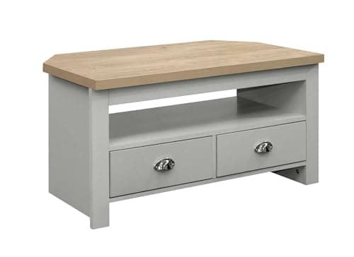 Image of Birlea Highgate Corner TV Unit Grey & Oak Effect