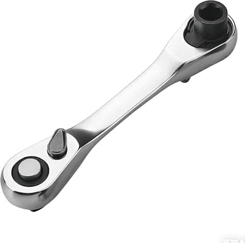 Image of HAFRILY 1/4" Inch Mini Ratchet Wrench 2 in 1 Dual Head 1/4 Drive Ratchet 72 Teeth Drive Hex Bit Ratchet Tool for Tight Spaces Compact Small Ratchet 1/4 Ratchet for Home DIY Automotive Repair