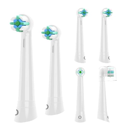 Image of Toothbrush Heads for Oral-B iO Electric Toothbrush 2/3/4/5/6/7/8/9/10 Series,Replacement Brush Head Compatible with Oral B IO,Suitable for Sensitive Gums, Deeper Plaque Removal,Pack of 6,White
