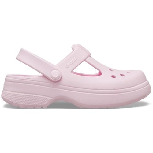 Image of Crocs Unisex Kids Clog, Classic Mary Jane Clog K, Pink Milk, 6 UK Child