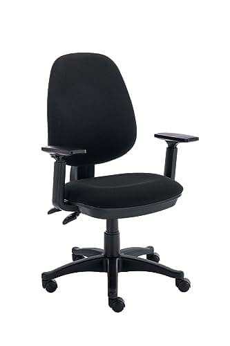 Image of Office Hippo Desk Chair With Adjustable Arms, With Adjustable Curved Back, Executive Swivel, Desk Chair, Suitable For Home Office, Black, 65 x 65 x 93 to 109cm