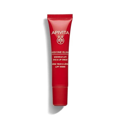 Image of Apivita Beevine Elixir Wrinkle Lift Eye & Lip Cream 15ml - Antiaging Eye Cream with Propolis & Vine Polyphenols, Plant Collagen, Hyaluronic Acid - Fights Crow's Feet Wrinkles & Eye Puffiness