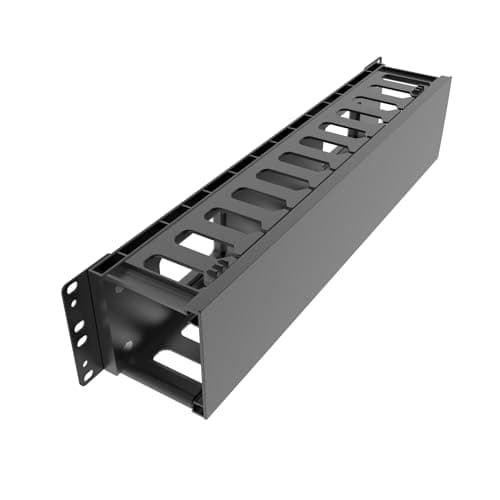 Image of QiaoYoubang 2U Disassembled Plastic Horizontal Rack Mount Cable Management Organizer 12 Slots 19" Rack Mount (2U440)
