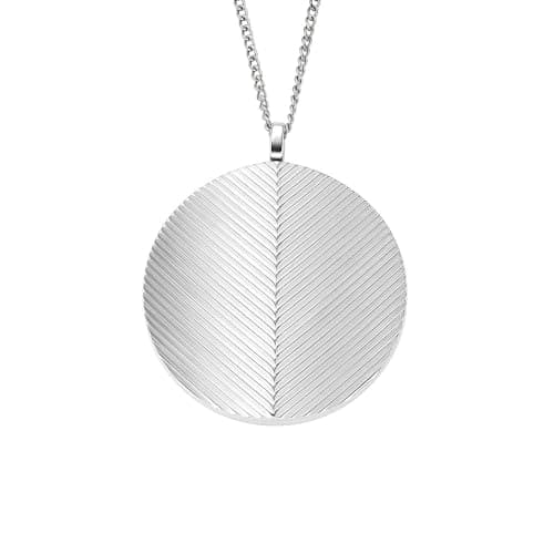 Image of Fossil Women's Harlow Locket Collection Stainless Steel Pendant Necklace, JF04737040