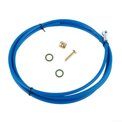 Image of Shimano-Compatible Brake Hose Set for BH90, M7000, M8000, M9000 Hydraulic Disc Brakes, 2.0 Meter Rubber Hose, 5.0mm Internal Diameter (Blue)