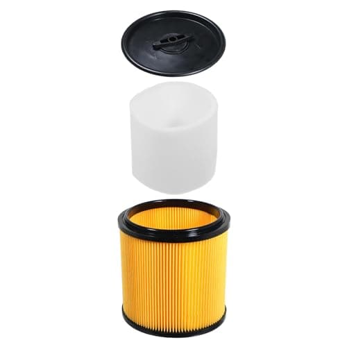 Image of SPARES2GO Wet & Dry Cartridge + Foam Sleeve Filter Kit compatible with Sealey PC200 PC200CFL PC300 Vacuum Cleaner