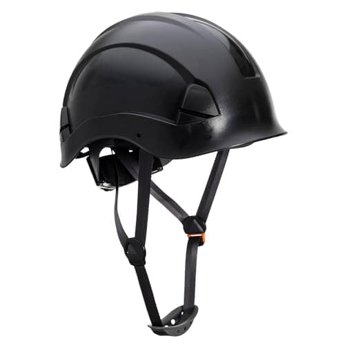Image of Portwest PS53 Height Endurance Helmet Hard Hat Head Protection Construction Electrical Safety Work Adjustable Chin Strap 6-Point Harness, Black, One Size