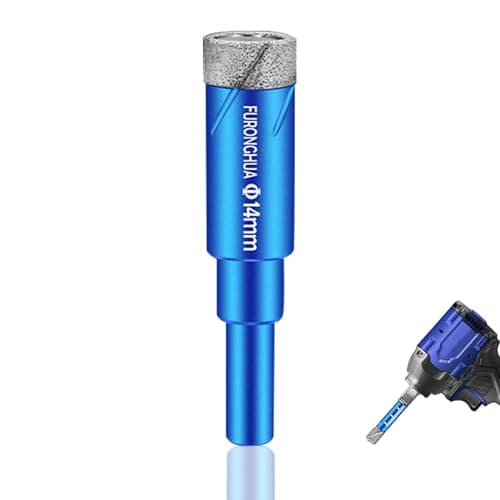 Image of Dry Diamond Drill Bit 14mm Diamond Tipped Drill Bits for Porcelain Tiles Glass with Wax Core All-Purpose Drilling