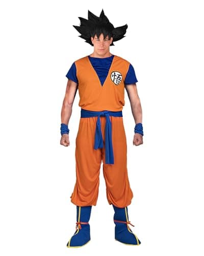 Image of Funidelia Official Goku Dragon Ball Costume for Men, Super Saiyan Suit for Adult Dragon Ball, Carnival, Halloween and Stag Hen Parties Costumes - Size XXL