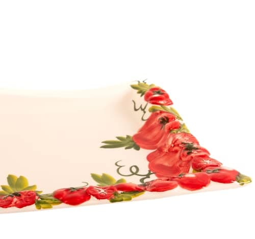 Image of Update Tomato Square Serving Plate 26 X 26 Cm
