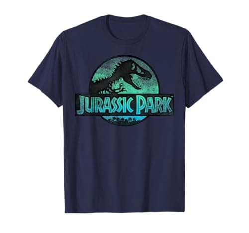 Image of Jurassic Park Turquoise Safari Circle Logo T-Shirt