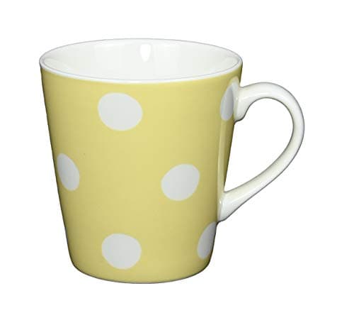 Image of Cath Kidston China Mini Stanley Button Spot Mug 300ml in Warm Yellow