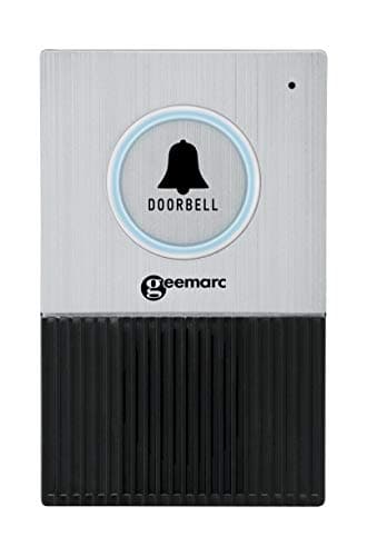 Image of Geemarc DOORBELL 595 U.L.E.- Doorbell for Pairing with Amplidect 595U.L.E. and Ringer 595 U.L.E.- Intercom Function- Waterproof Transmitter- Black/Grey Colour
