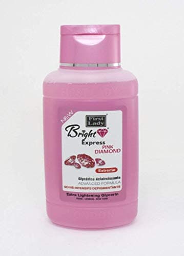 Image of First Lady Bright Express Pink Diamond Brightening Glycerin – Moisturising Body Treatment for Dark Spots, Hyperpigmentation & Uneven Skin Tone – Lightweight Fast Absorbing Skin Moisturiser 600ml