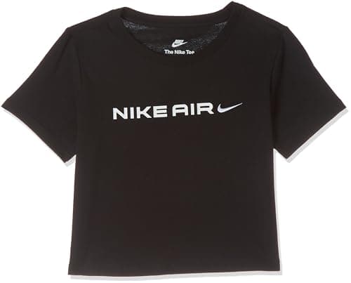 Image of NIKE FD5361-010 G NSW TEE Crop AIR T-Shirt Girl's Black Size XL