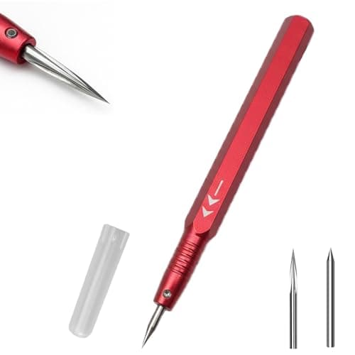 Image of Magicrose Model Scriber Tool Set with Scribing needle &Triangular Scraper-Precision Panel Line Engraving Trimming tool for Gundam, RG Scale Models, Plastic & Resin Kits