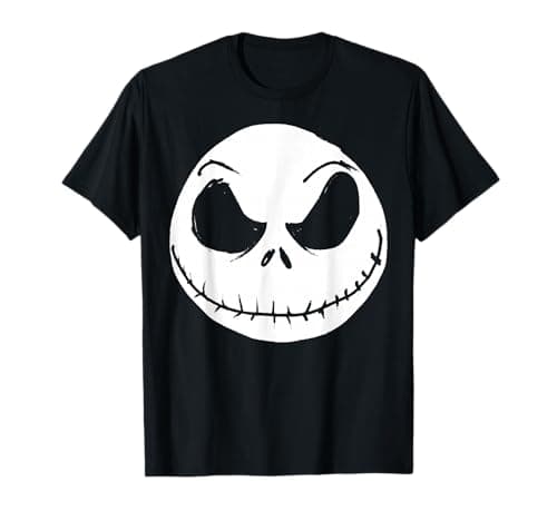 Image of Disney The Nightmare Before Christmas Jack Skellington Face T-Shirt