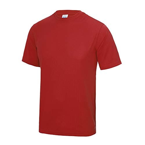 Image of Just Cool Mens Performance Plain T-Shirt (M) (Fire Red)