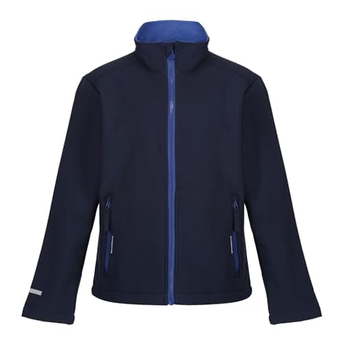 Image of Regatta Professional Boys Kids' Ablaze 2-layer Softshell Jacket, Navy New Royal, 7-8 Years EU