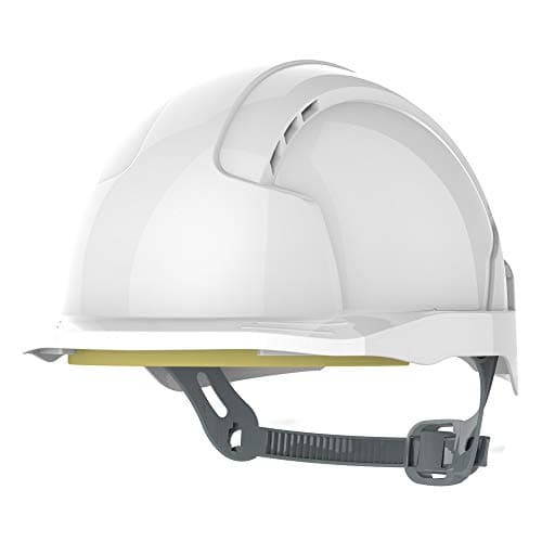 Image of JSP EVOLite Lightweight ABS Safety Helmet micro Peak Slip Ratchet White Vented (AJD160-000-100)