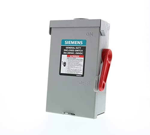 Image of SIEMENS 3P 30A 240V General Duty Safety Switch Outdoor, Fusible