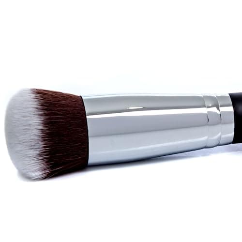 Image of Mineral Powder Foundation Brush for Face – Round Kabuki Brush for Blending, Buffing, Blurring, Setting, Finishing with Loose, Pressed Powders, Liquid, Cream, Bronzer, Blush Makeup, Full Coverage