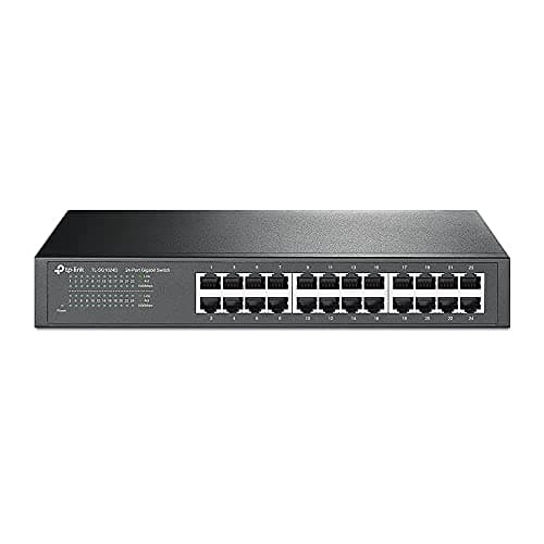 Image of TP-Link 24-Port Gigabit Ethernet Switch, Rack-Mount/Desktop, Steel Case(TL-SG1024D) (Renewed)