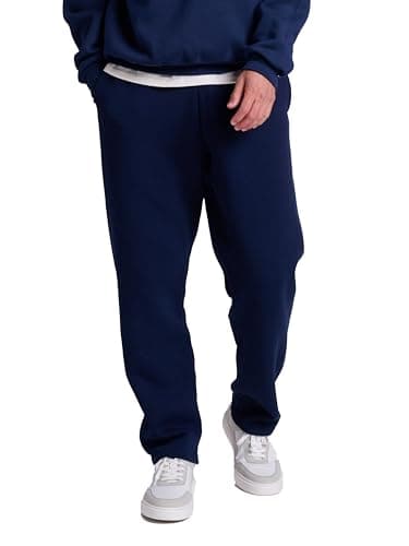 Image of Russell Athletic Men's Dri-Power Open Bottom Sweatpants with Pockets, Navy, XXX-Large, Navy, 3X-Large