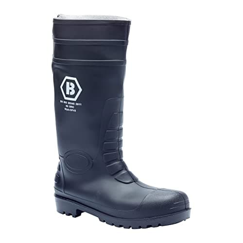 Image of Blackrock Steel Toe Cap Wellingtons, Waterproof Safety Wellies, Knee High, Wide Calf Wellington Boots For Men and Women, Work/Safety Boots, Warm Fishing Wellies