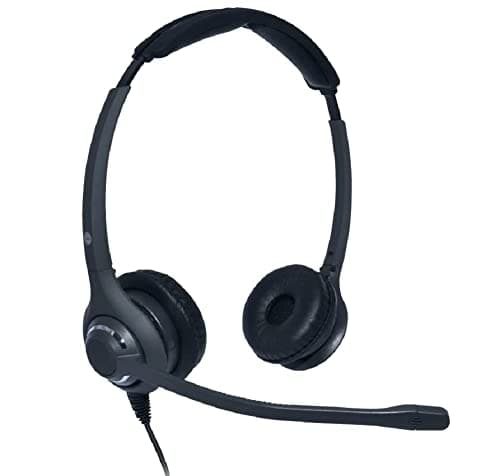 Image of JPL Headset 611-PB Binaural, Corded, (QD) Quick Disconnect System, Surround Shield Noise Cancelling Microphone, Specifically Designed for Professional Offices & Contact Centres – Black