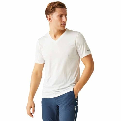 Image of Regatta Men's V-Neck Shirt, White, S