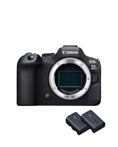 Image of Canon EOS R6 MarkII Full Frame Mirrorless Camera Black+2 Batteries (Additional Battery Kit) |24.2-megapixels, up to 40fps Continuous Shooting,4K 60p, up to 8-Stops IS and Dual Pixel CMOS Auto Focus II