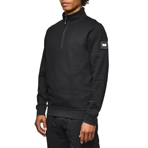 Image of Weekend Offender Kraviz Men's Quarter Zip Sweatshirt, black, M