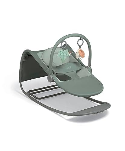 Image of Mamas & Papas Tempo 3-in-1 Rocker/Bouncer, Lightweight, 3-Point Harness and Easily Removable Magnetic Toy Bar, Ivy