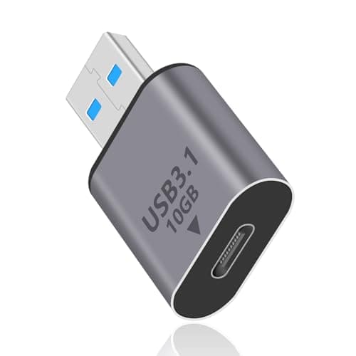 Image of Duttek USB C Female to USB Male Adapter 10Gbps, USB Type C to USB 3.1 Gen 2, Type C to USB 3.1 Adapter OTG Fast Charging for iPhone, MacBook,PC, Laptop, Charger, Power (1Pack)