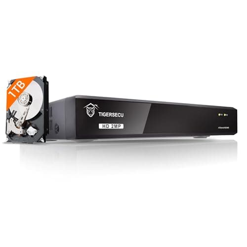 Image of TIGERSECU Super HD 1080P 4-Channel Hybrid 5-in-1 DVR NVR Security Video Recorder with 1TB Hard Drive Supports Analog and IP Cameras (Cameras Not Included)