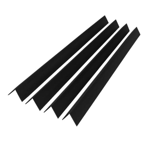 Image of H-Smart Black PVC Angle Trim 10mm x 10mm x 1m | Smooth Corner Protector for DIY, Home & Commercial Use (4)